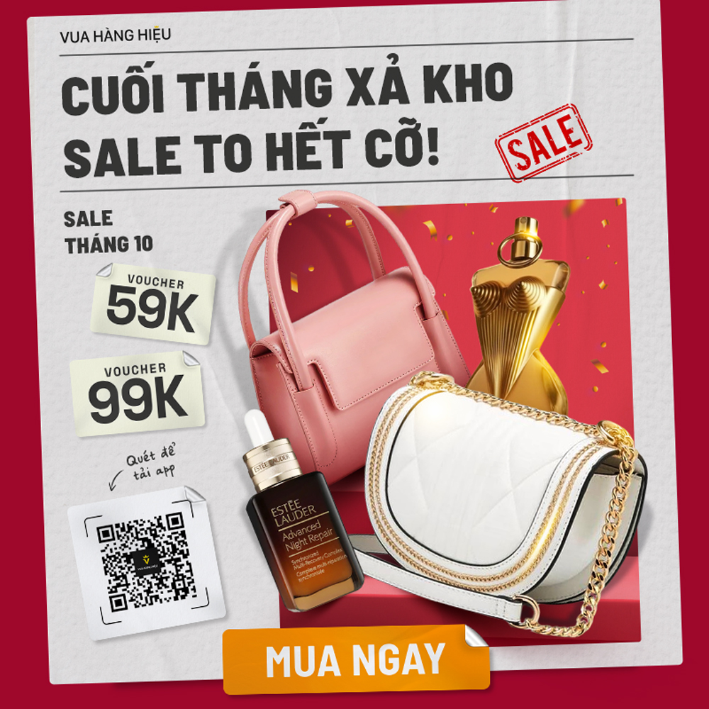 Sale xả kho cuối tháng: Vua Hàng Hiệu giảm nửa giá, tung vô vàn voucher 59K, 99K